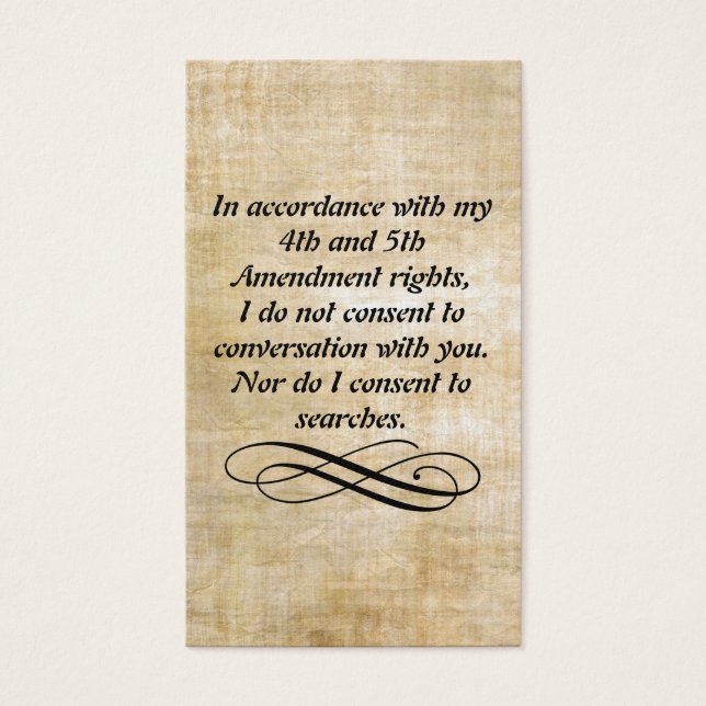 I do not consent to conversation card (Front)