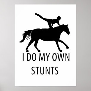 I Do Own Stunts Vaulting Horseriding Poster