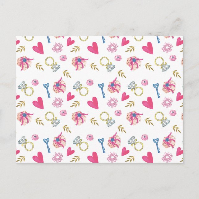 I Do Pattern II Postcard (Front)