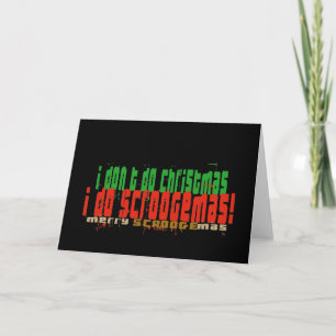 I Do Scroogemas, Red and Green Holiday Card