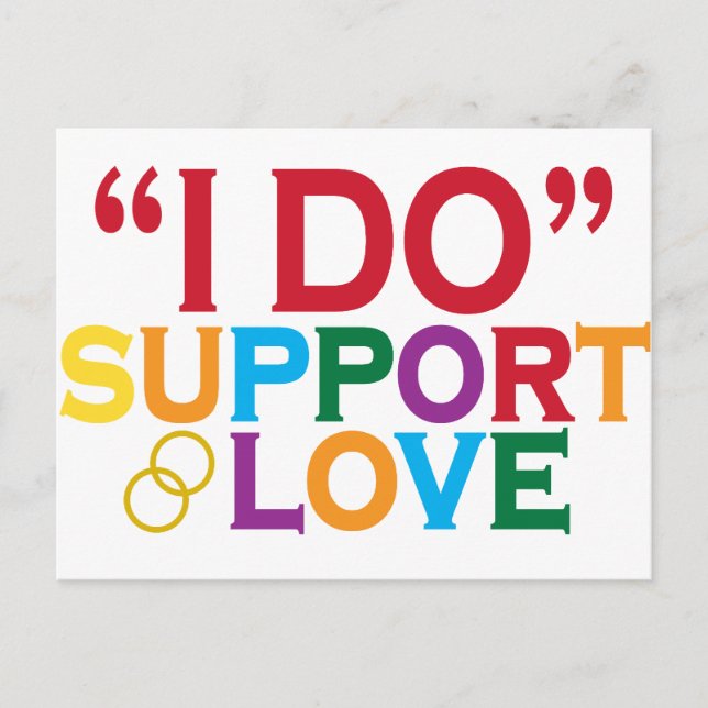 I DO support love (Prop 8) Postcard (Front)