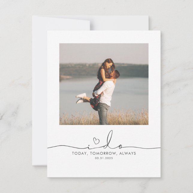 I do To my Groom Wedding Morning Message Photo (Front)