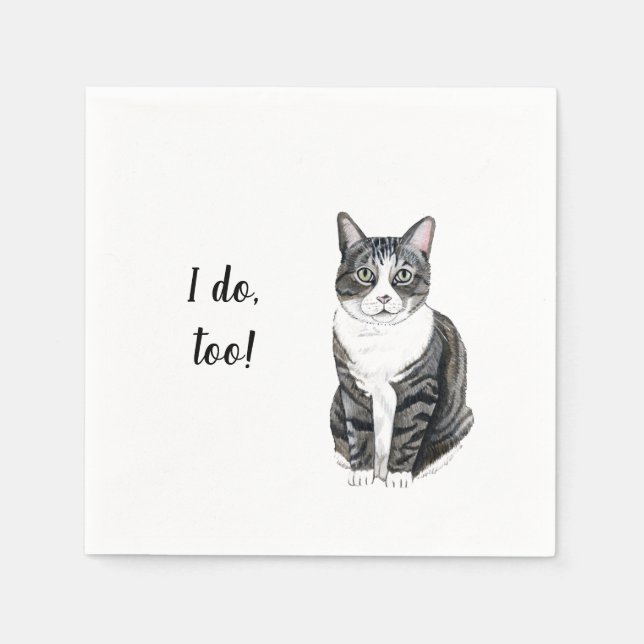 I Do Too (Cat) Cocktail Napkins (Front)