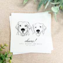 I Do Too Doodle Wedding Napkins