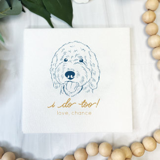 I Do Too Doodle Wedding Napkins
