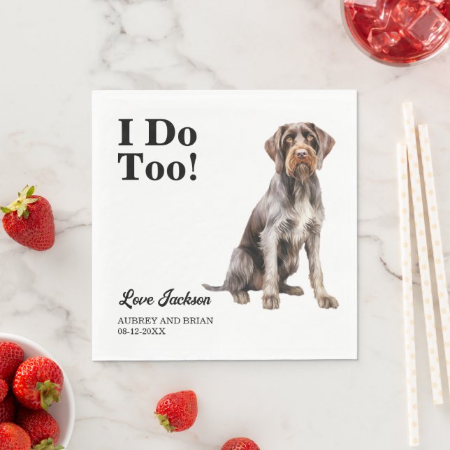 I Do Too! German Wirehaired Pointer Dog Pet Napkin (Insitu)
