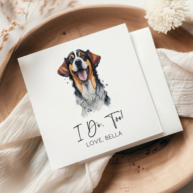 I Do, Too! Sarabi Dog Pet Wedding Napkin (Creator Uploaded)