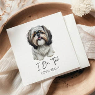 I Do, Too! Shih Tzu Dog Pet Wedding Napkin