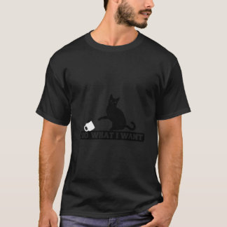 I Do W I Want Black Cat T-Shirt