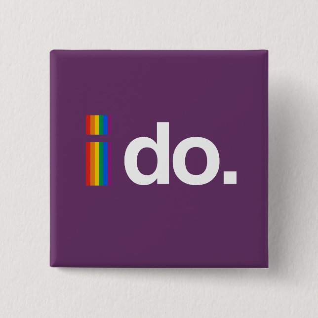 I DO WANT TO MARRY 2 INCH SQUARE BUTTON (Front)
