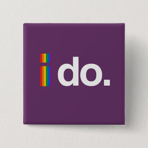 I DO WANT TO MARRY 2 INCH SQUARE BUTTON