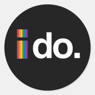 I DO WANT TO MARRY CLASSIC ROUND STICKER