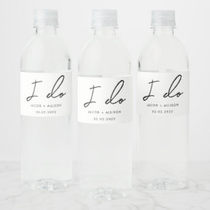 I do wedding favour best day ever hand fan water bottle label