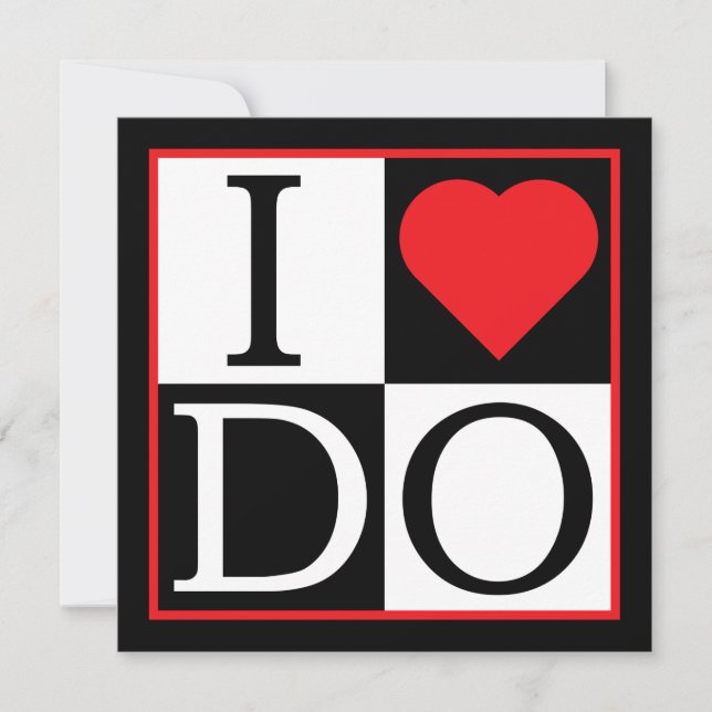 I Do Wedding Invitation (Front)