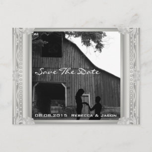 I do western country engagement party postcard