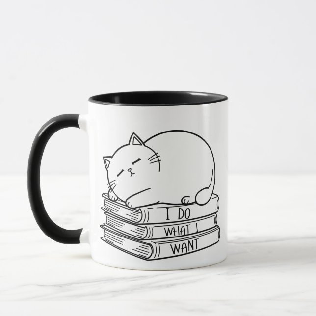 I Do What I Want Bold Funny Quote Design Mug (Left)