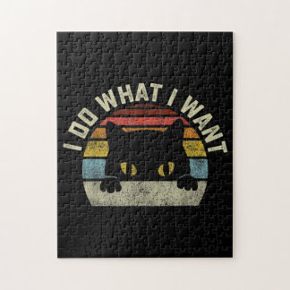 I Do What I Want Cat Jigsaw Puzzle