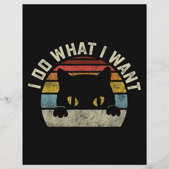 I Do What I Want Cat Letterhead (Front)