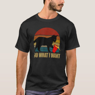 I do what i want Cat Red Cup  Cat Dad Cat Mom Vint T-Shirt