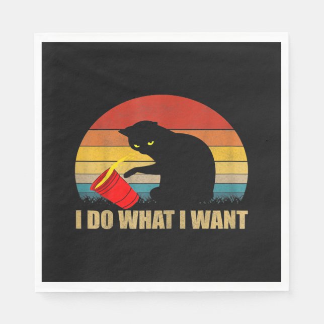 i do what i want cat t shirt ds4 napkin (Front)
