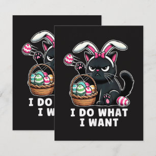 i do what i want Easter Cat Card