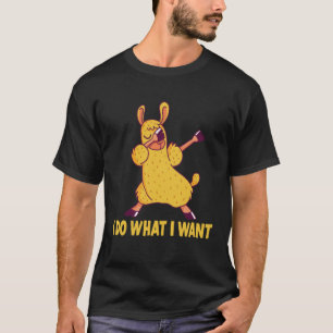 I DO WHAT I WANT  Llama Milk Lama Saying T-Shirt