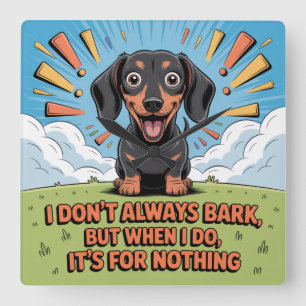 I Don’t Always Bark, It’s For Nothing Square Wall Clock