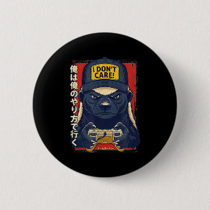 I Don’t Care - Honey Badger Gamer Design  2 Inch Round Button