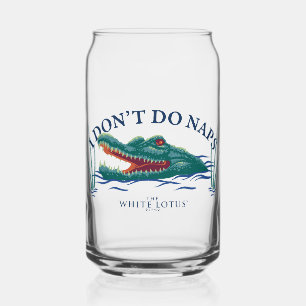 I Don’t Do Naps Alligator - The White Lotus Can Glass