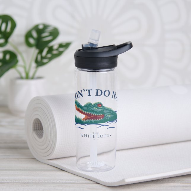 I Don’t Do Naps Alligator - The White Lotus Water Bottle (Yoga)