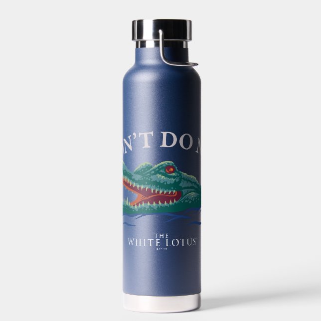 I Don’t Do Naps Alligator - The White Lotus Water Bottle (Left)