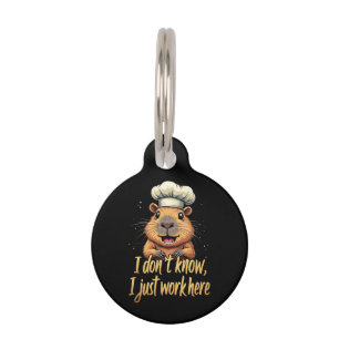 I Don’t Know, I Just Work Here Funny Workplace  Pet Tag