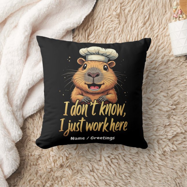 I Don’t Know, I Just Work Here Funny Workplace  Throw Pillow (Blanket)