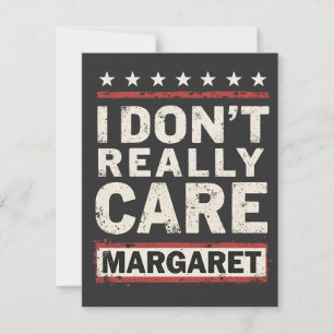I Don’t Really Care Margaret J.D. Vance VP Humour Thank You Card