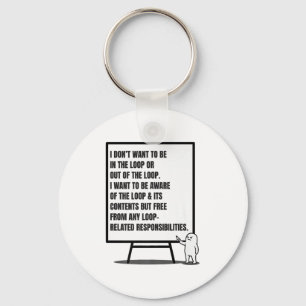 I Don’t Want To Be In The Loop Or Out Sarcastic Qu Keychain