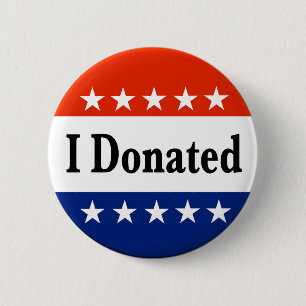 I Donated 2 Inch Round Button