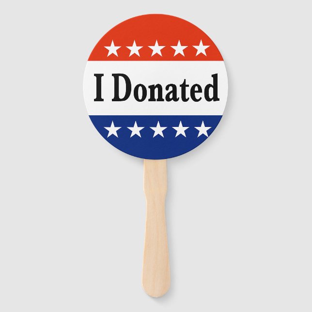 I Donated Hand Fan (Front)