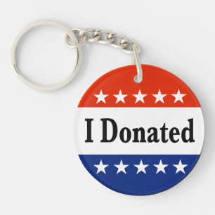 I Donated Keychain