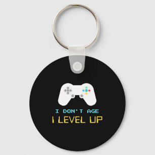 I Dont Age I Level Up Kids Birthday Party Keychain