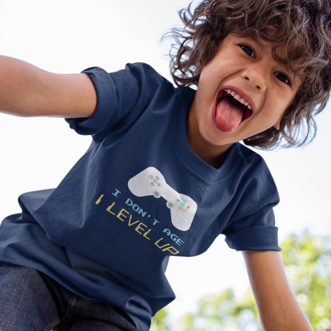I Don't Age, I Level Up Kids Birthday Party T-Shirt (Creator Uploaded)