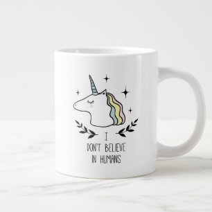 I Don't Believe In Humans Large Coffee Mug