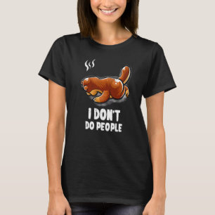I Don't Do People Introvert Sleeping Nerd Otter Ge T-Shirt