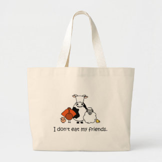 I dont eat my friends large tote bag