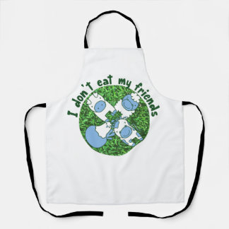 I Don't Eat My Friends vegan vegetarian cute anima Apron