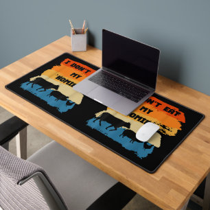 I Don't Eat My Homies Funny Gift For Vegetarian Ve Desk Mat