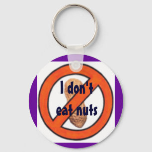 I don't eat nuts keychain