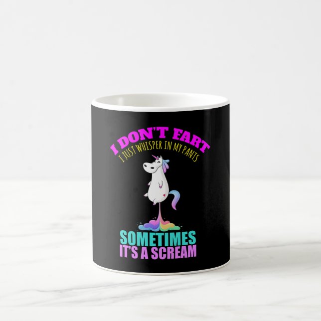 I Don't Fart Unicorn Unicorn Farts Coffee Mug (Center)