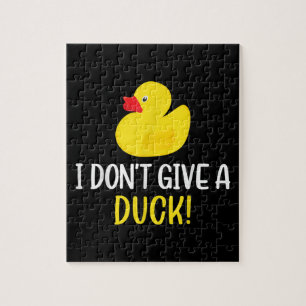 I Dont Give a Duck Funny Rubber Duck Men Women Jigsaw Puzzle