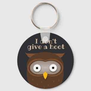 I don't give a hoot keychain