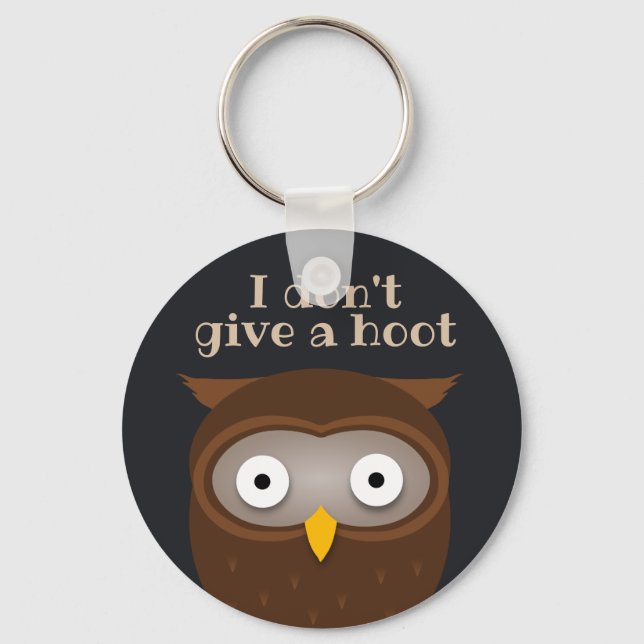 I don't give a hoot keychain (Front)